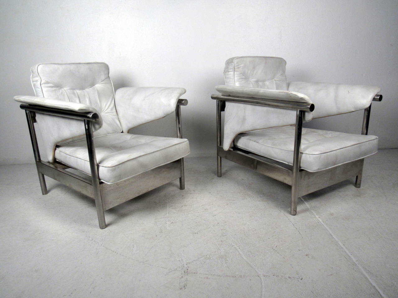 Mid-Century Modern Midcentury Chrome Lounge Chairs For Sale