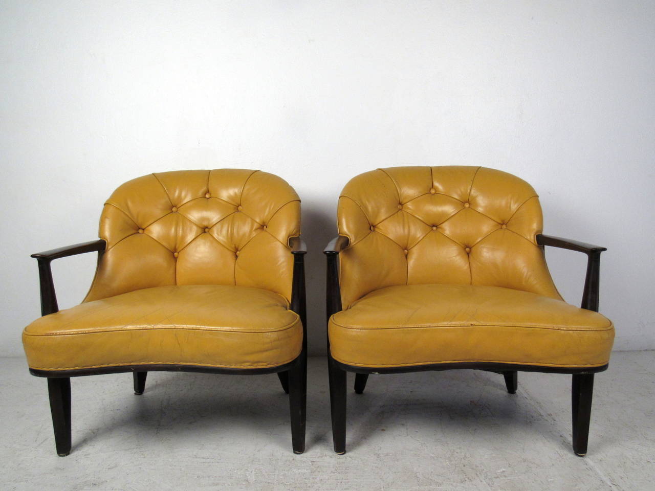 Mid-Century Modern Pair Dunbar Furniture Lounge Chairs