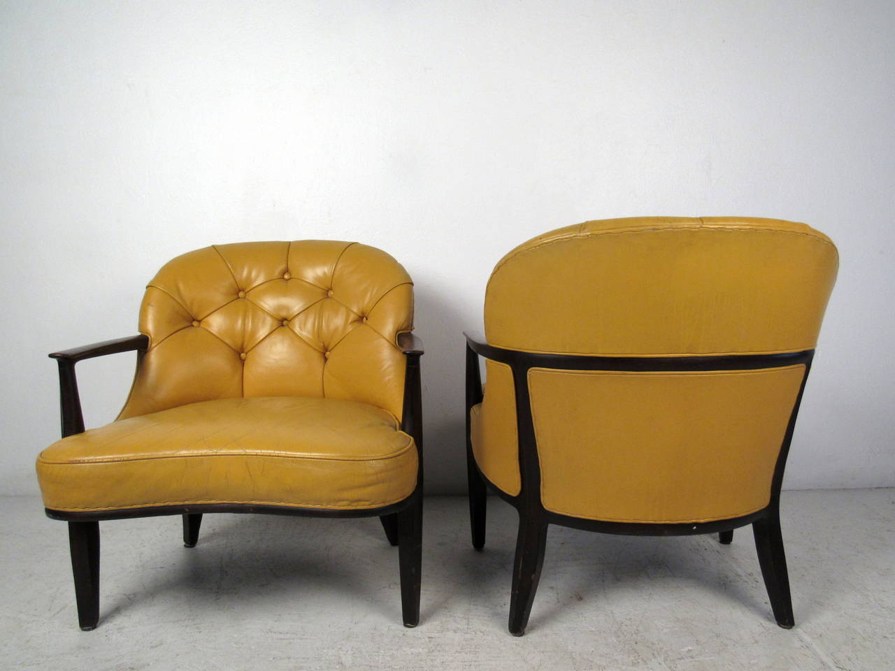 Pair Dunbar Furniture Lounge Chairs In Good Condition In Brooklyn, NY