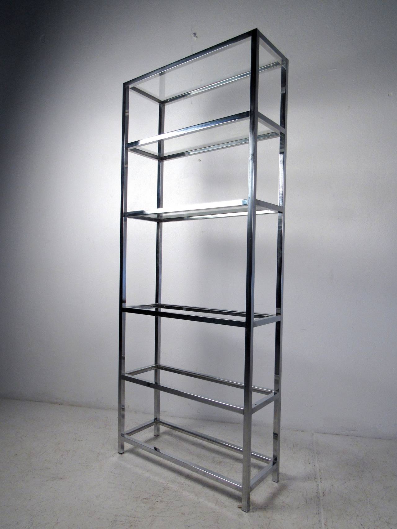 Mid-Century Modern Chrome and Glass Etagere For Sale at 1stDibs ...
