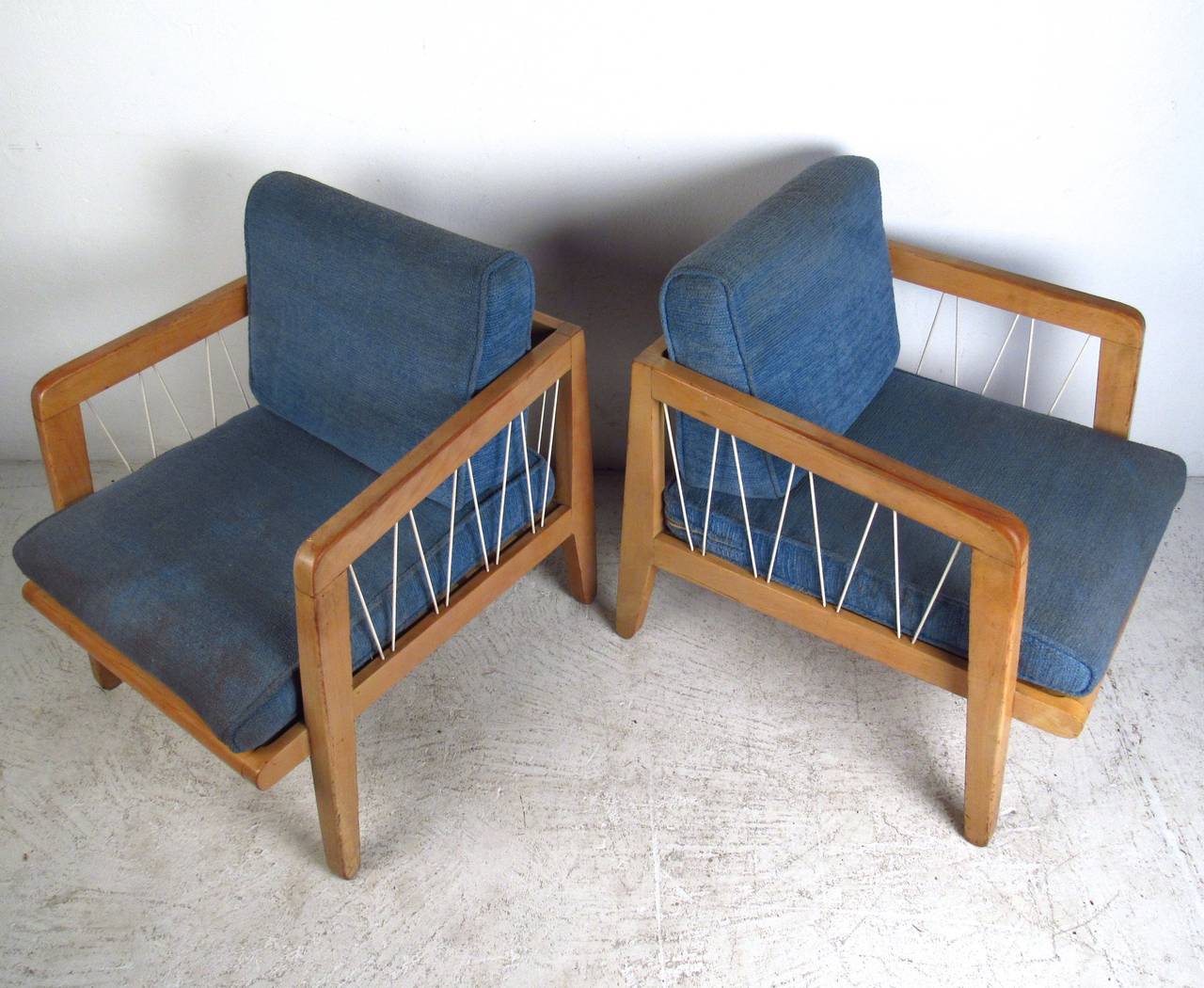 Mid-Century Modern Pair of Edward Wormley Club Chairs for Drexel, c. 1947