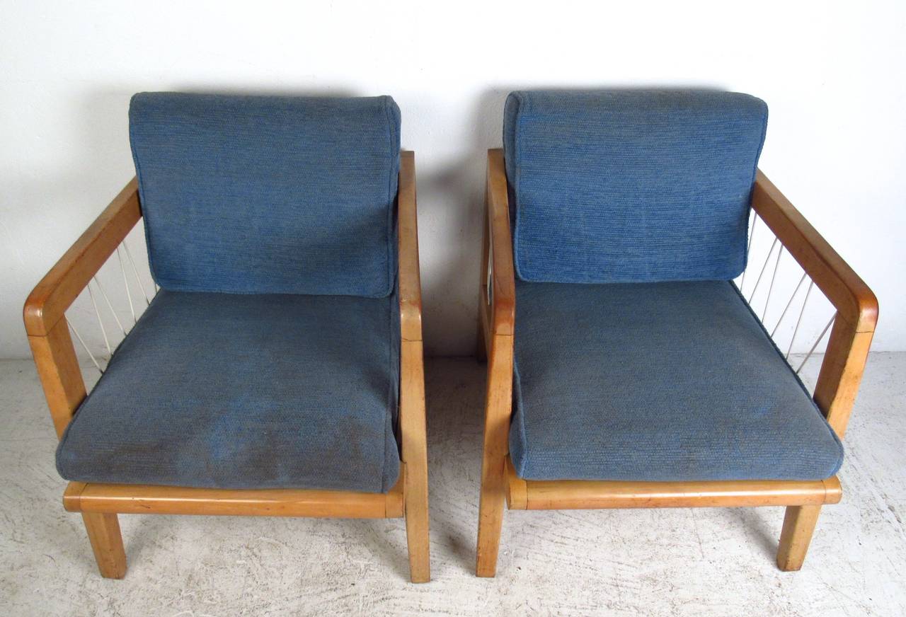 Pair of Edward Wormley Club Chairs for Drexel, c. 1947 In Good Condition In Brooklyn, NY