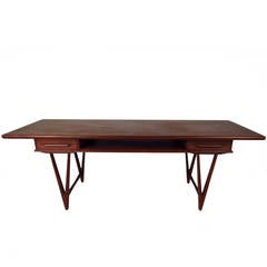 Danish Modern Teak Coffee Table with Two Drawers by E.W. Bach 2