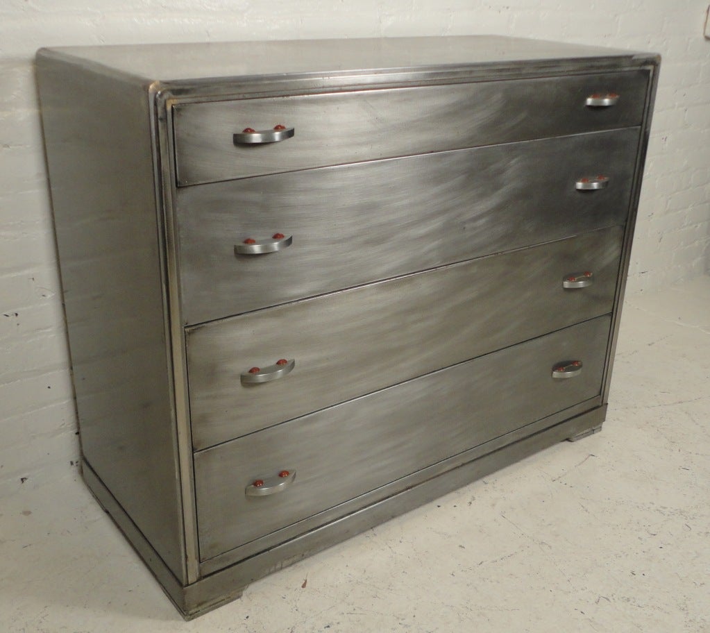 vintage metal dresser