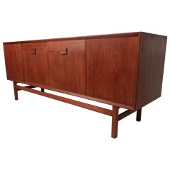 Vintage Danish Modern Four Door Locking Credenza