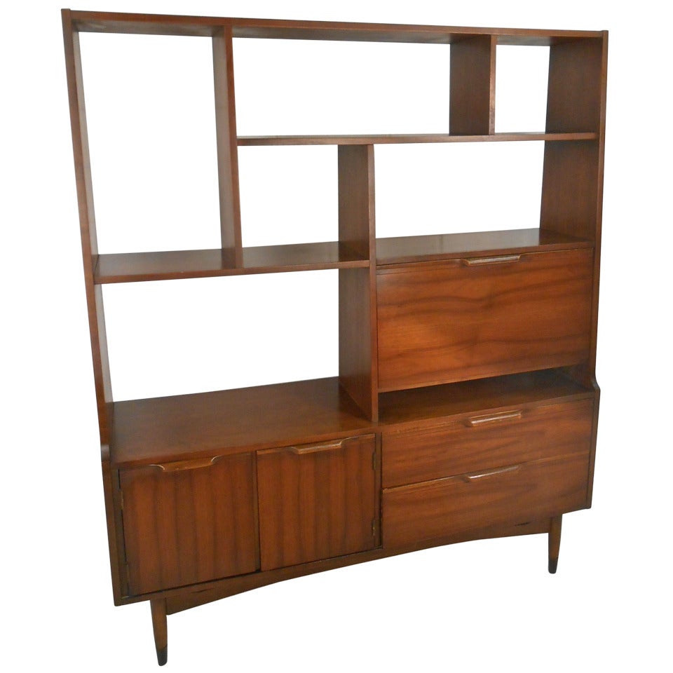 Mid Century Modern Room Divider Bookcase