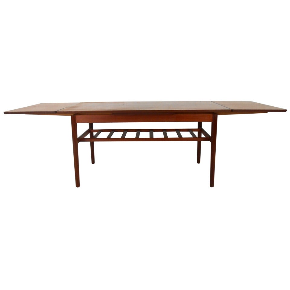 Expanding Teak Coffee Table For Sale