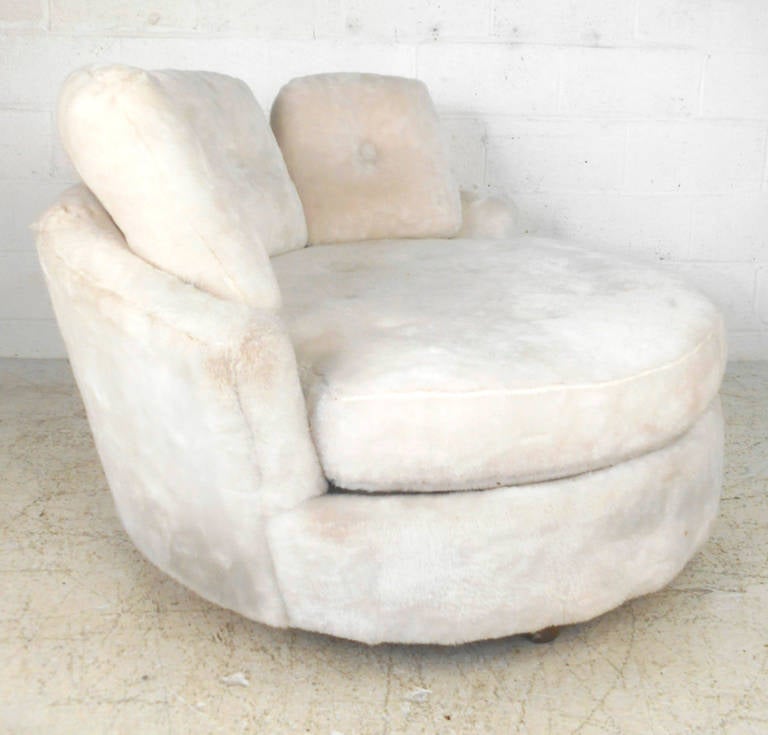 Late 20th Century Adrian Pearsall Style Disc Lounge Chair