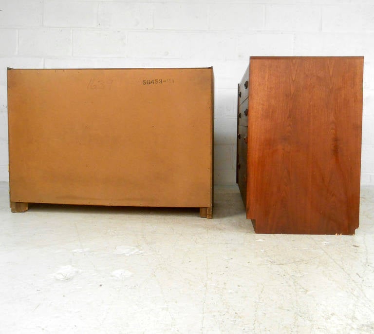 Walnut Pair of Mid-Century Dressers by Founders