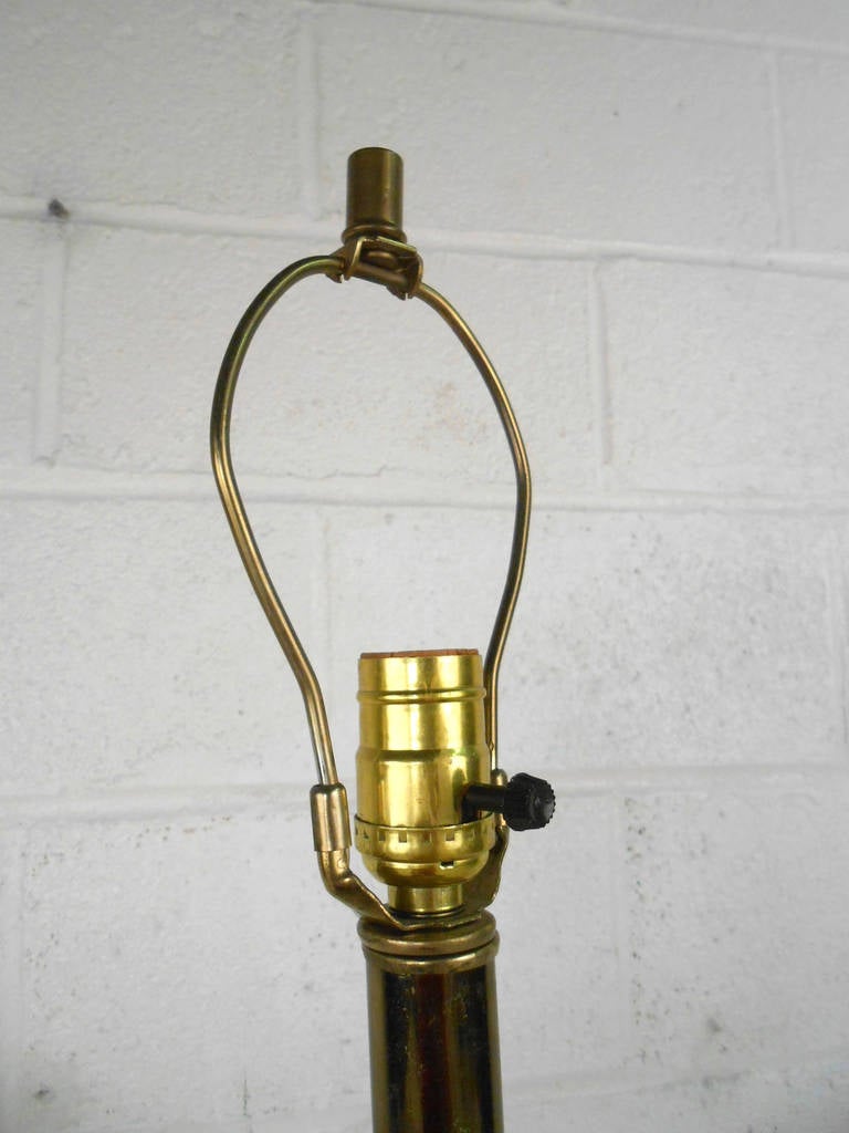 American Vintage Brass and Lucite Floor Lamp For Sale