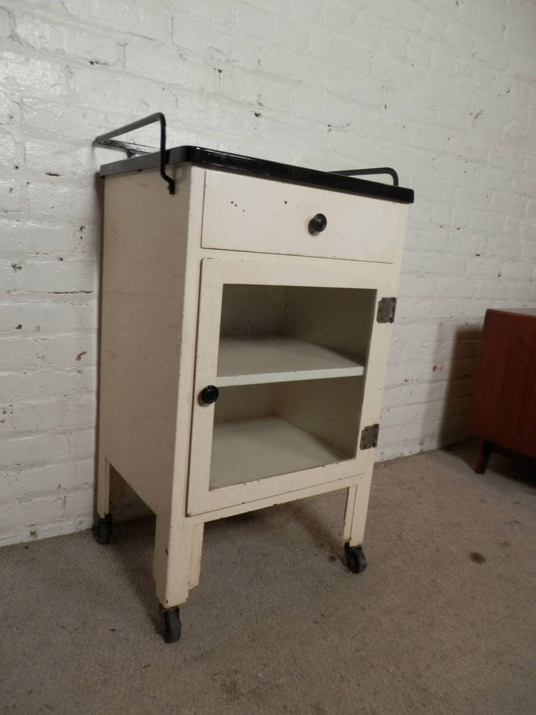 American Mid-Century Metal Medical Cabinet