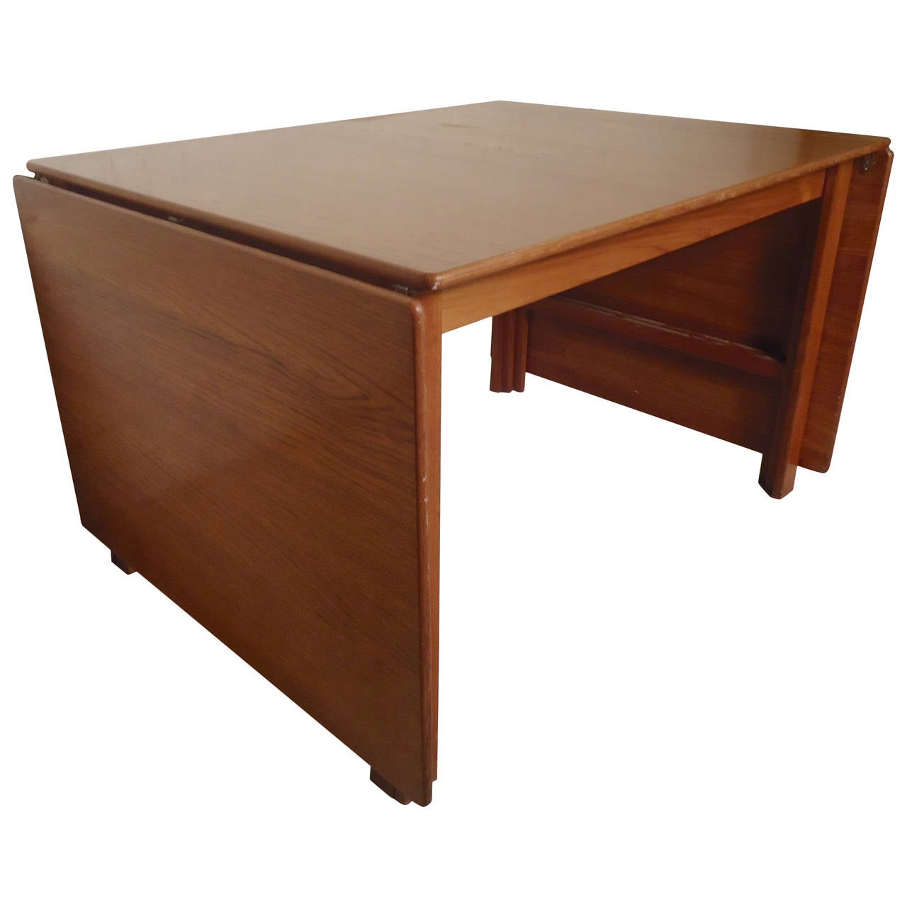 Mid-Century Modern Nils Jonsson Table de salle à manger à abattant en teck du milieu du siècle en vente