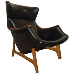 Midcentury Norwegian Lounge Chair by B.J. Hansen