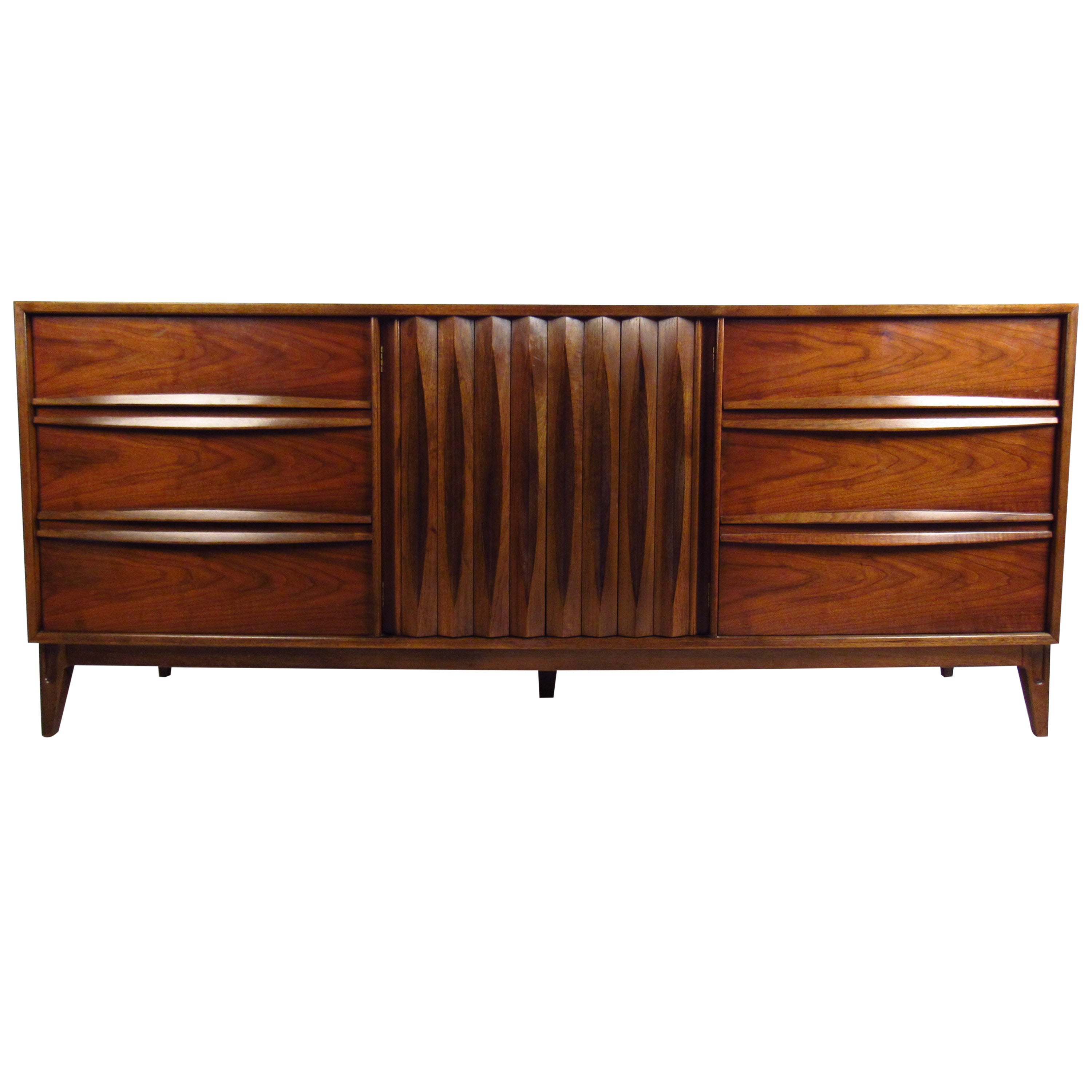 Mid-Century Louvered Front Dresser By Thomasville
