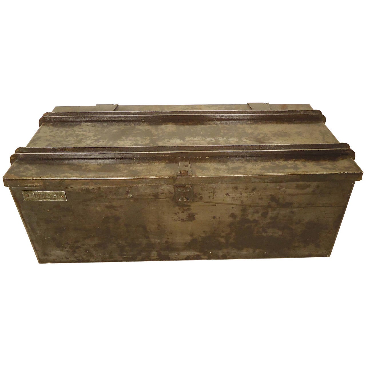 Heavy Duty Metal Trunk For Sale at 1stdibs