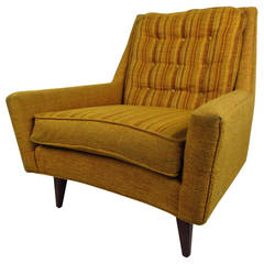 Mid-Century Modern Upholstered Lounge Chair with Tufted Back 10