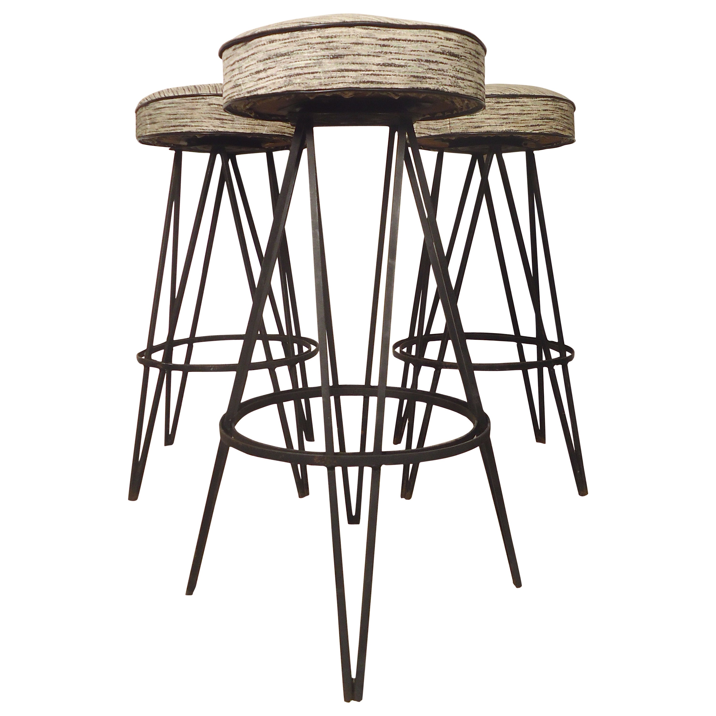 Atomic Style Iron Bar Stools