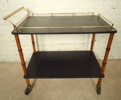 Midcentury Rolling Bar Cart
