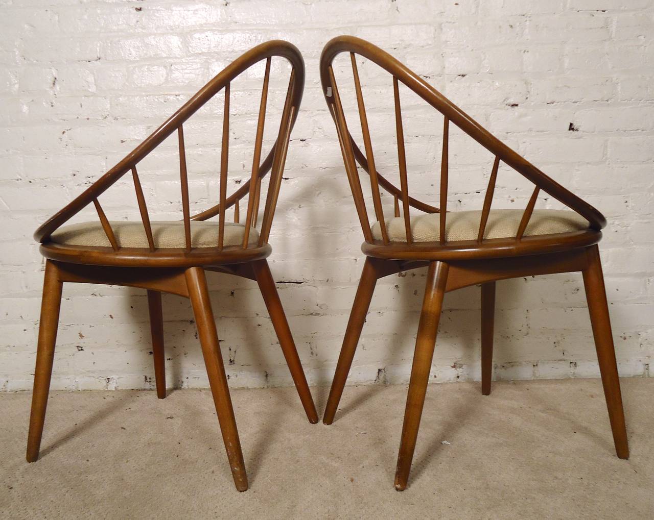 Mid-Century Modern Kofod Larsen Style Hoop Chairs