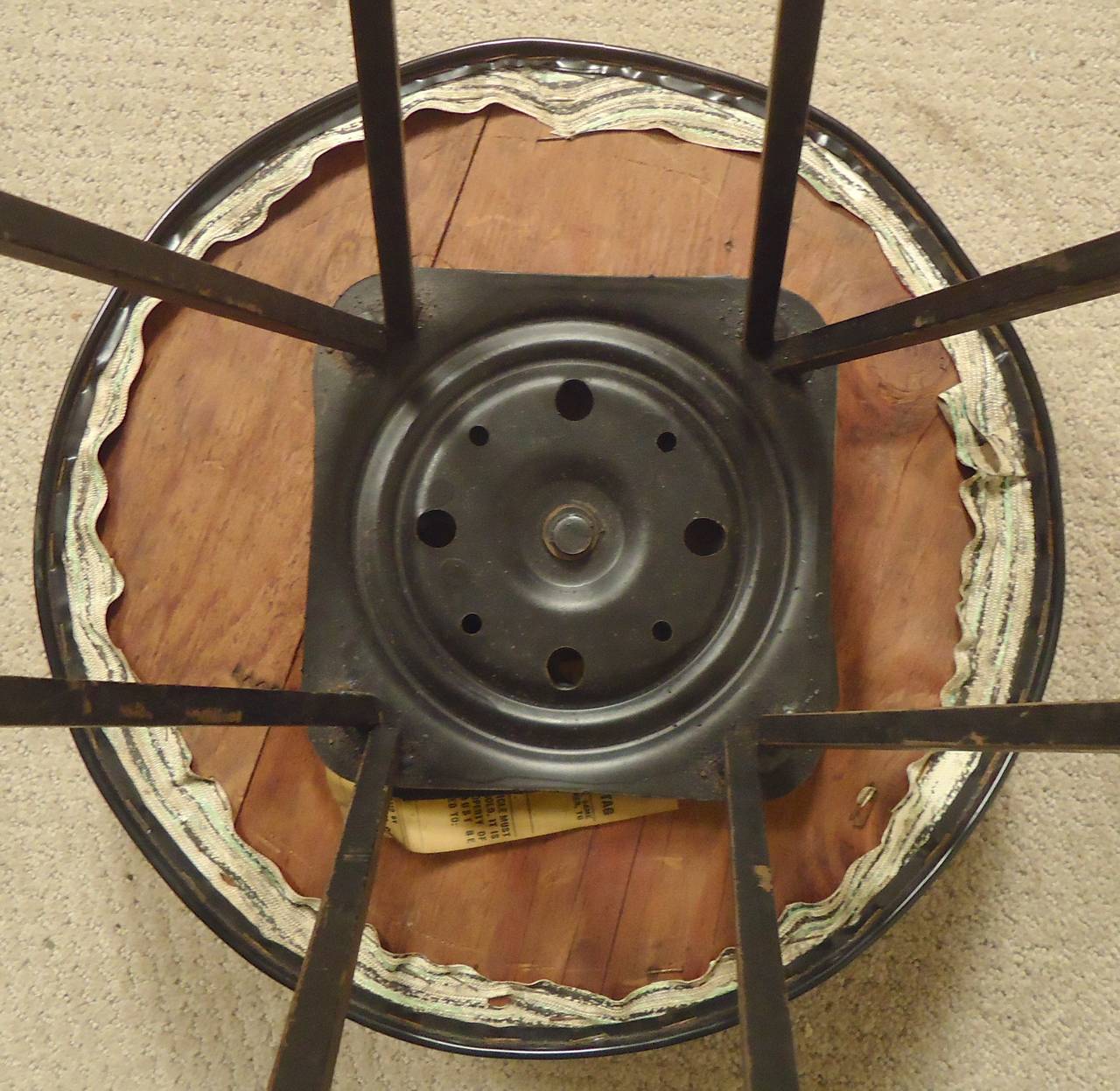 Mid-20th Century Atomic Style Iron Bar Stools