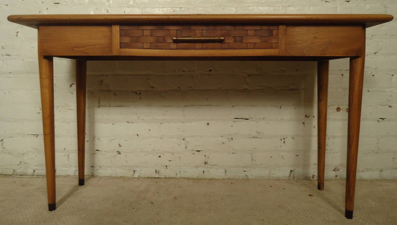 Mid-Century Modern Mid Century Walnut Console Table with Marble Inserts
