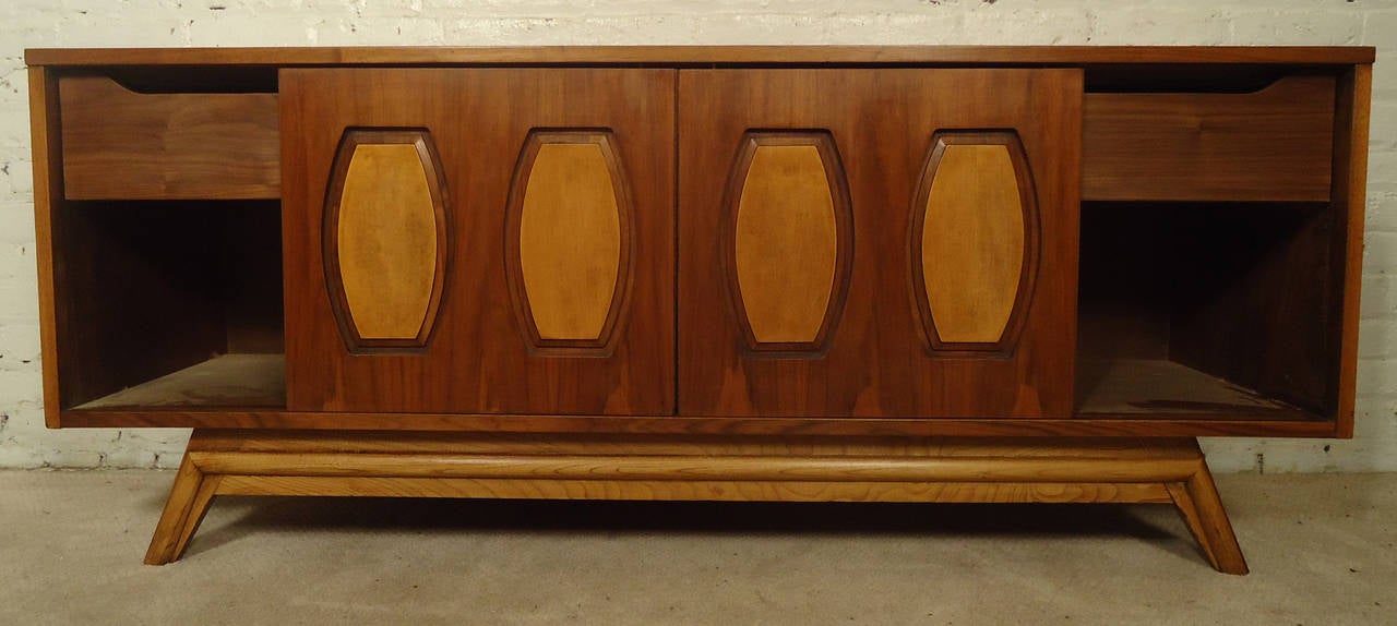 Mid-20th Century Mid-Century Modern Walnut and Oak Credenza