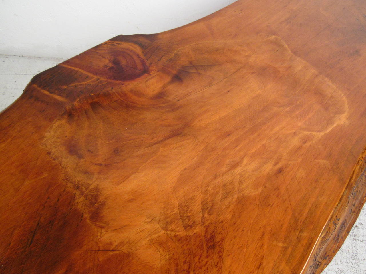 20th Century Rustic Live Edge Coffee Table or Bench