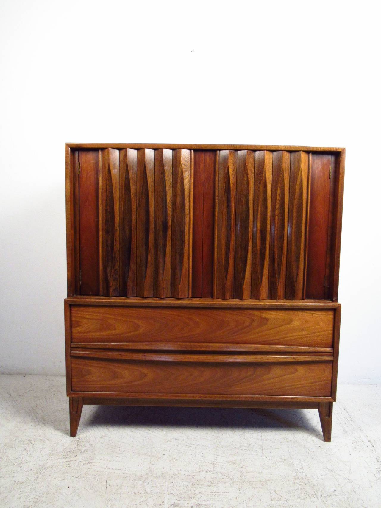 MidCentury Gentleman's Chest with Louvered Front by Thomasville For