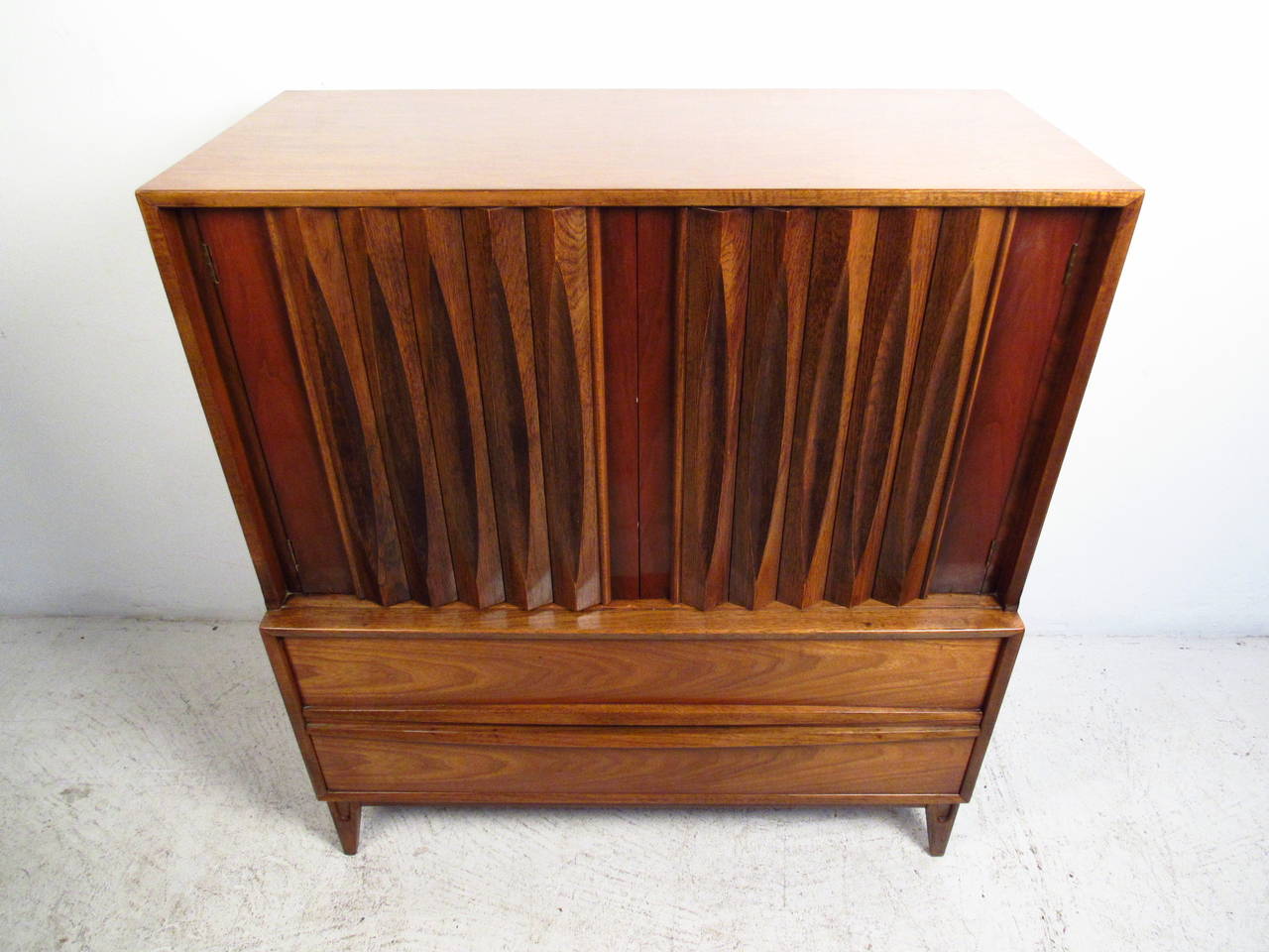 Mid-Century Modern Mid-Century Gentleman's Chest with Louvered Front by Thomasville