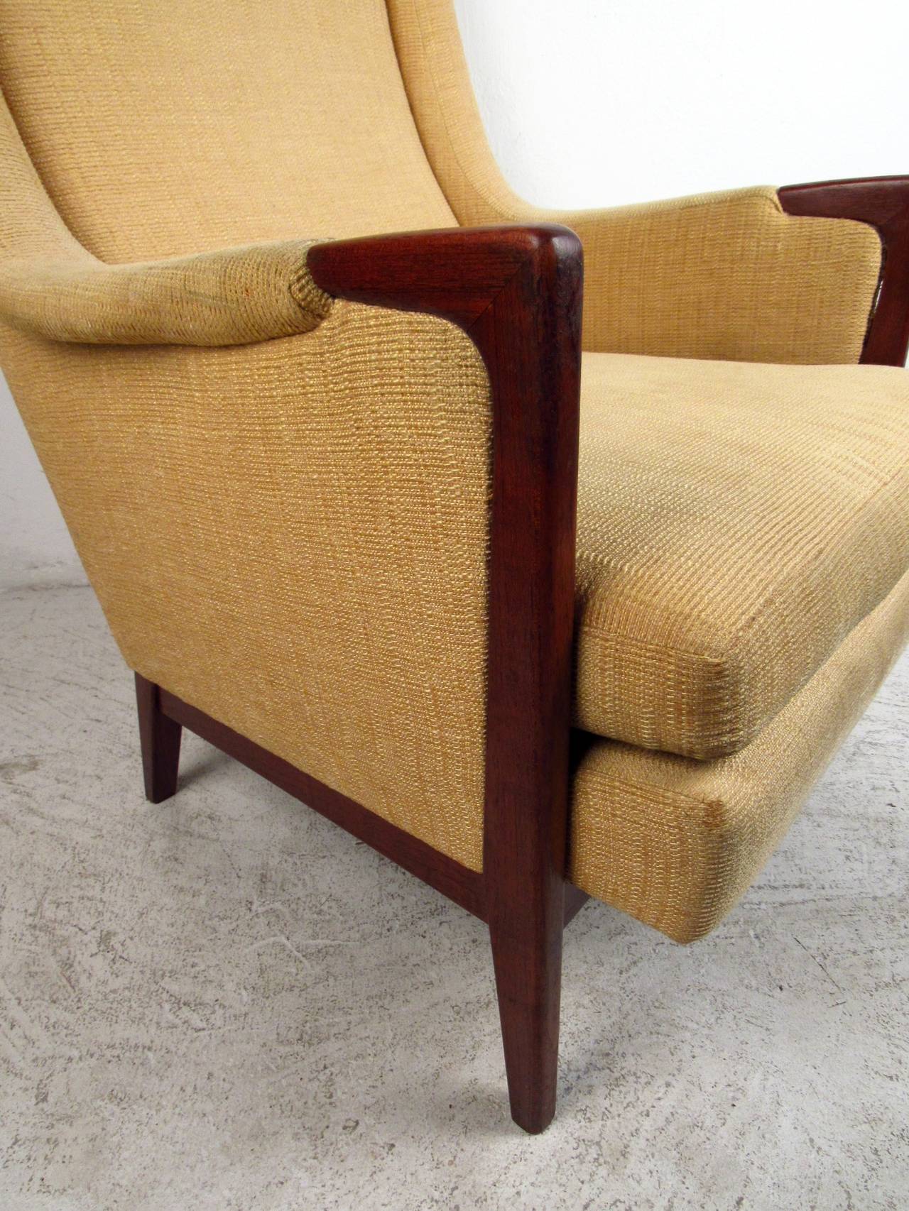 Mid-Century Modern High Back Lounge Chair 1