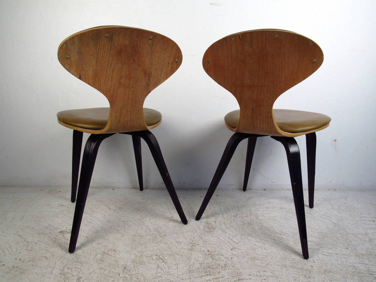 mid century modern bent wood chairs