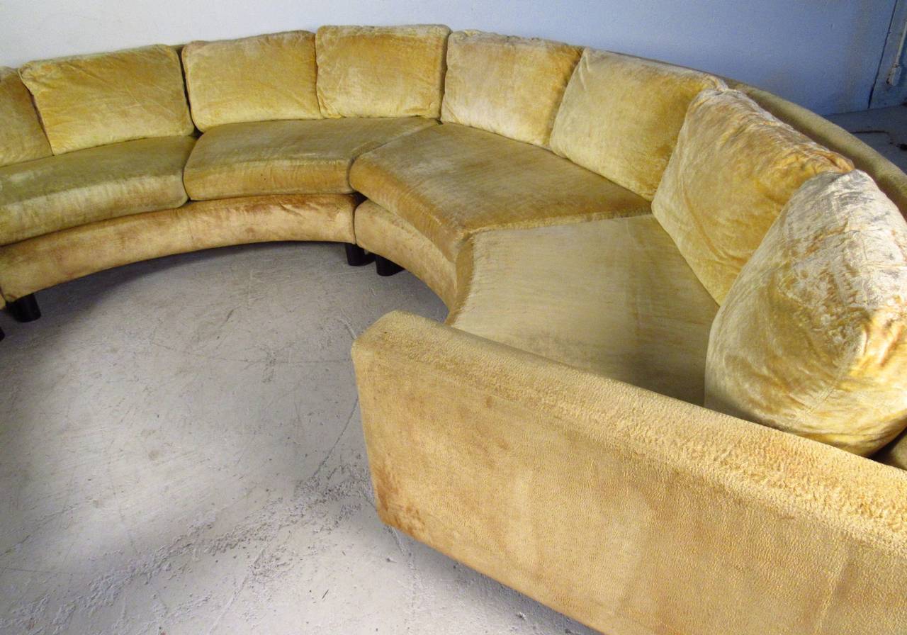 American Milo Baughman Sectional Sofa