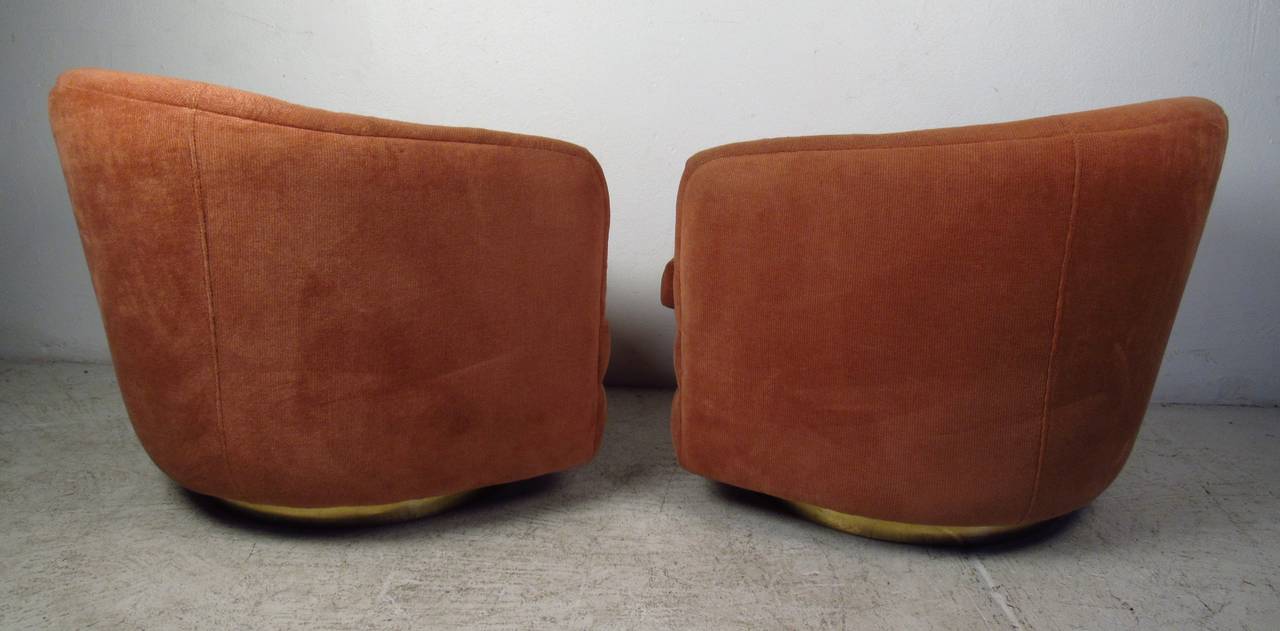 Mid-Century Modern Milo Baughman Swivel Tub Chairs for Thayer Coggin