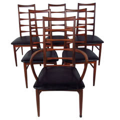 Set of Ladder Back Dining Chairs by Koefoeds Hornslet