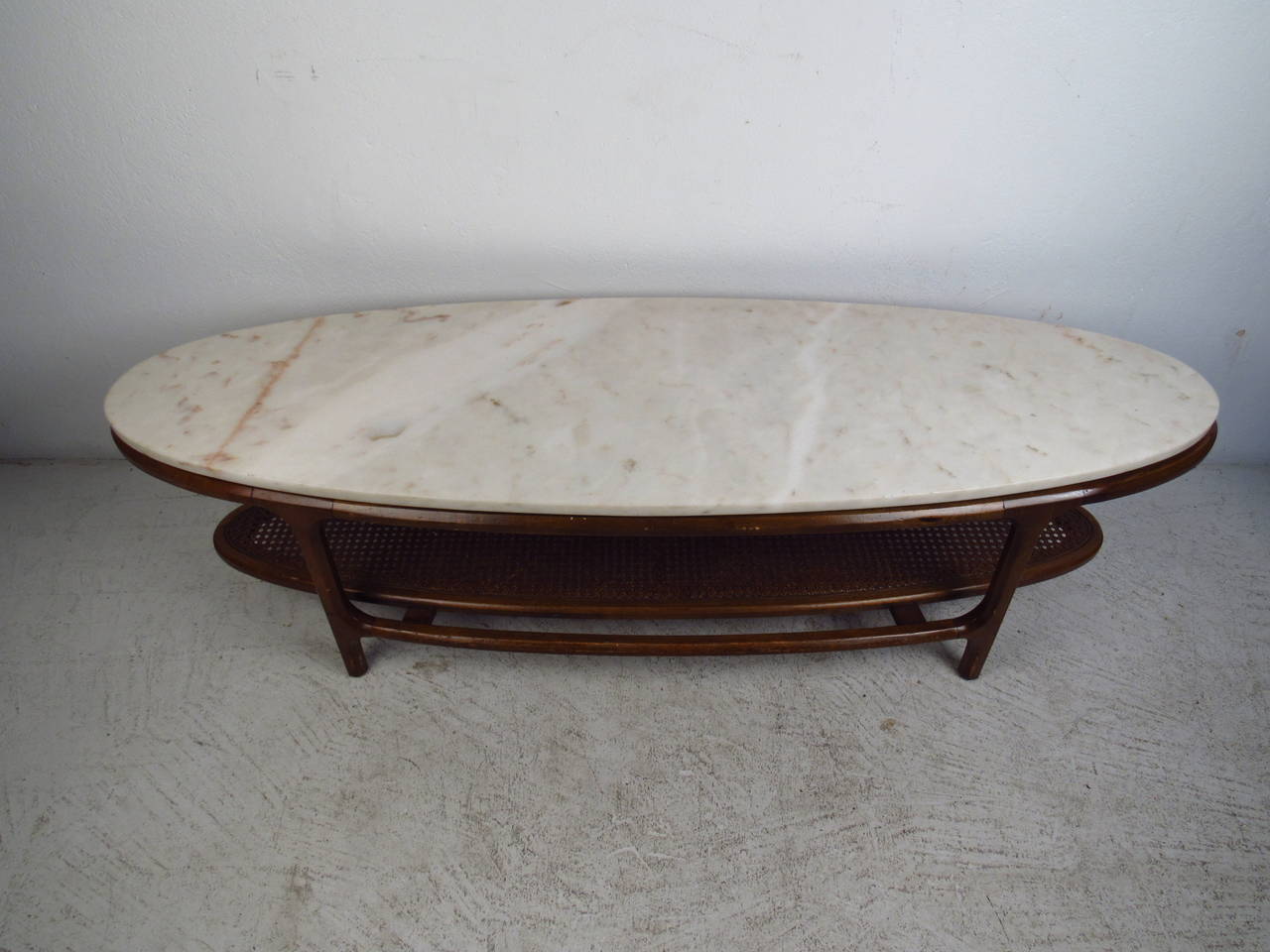 marble mid century coffee table