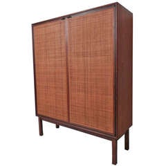 Early Knoll Cane Front Cabinet