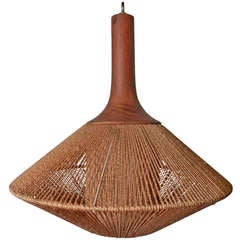 Vintage Danish Modern Rope Pendant