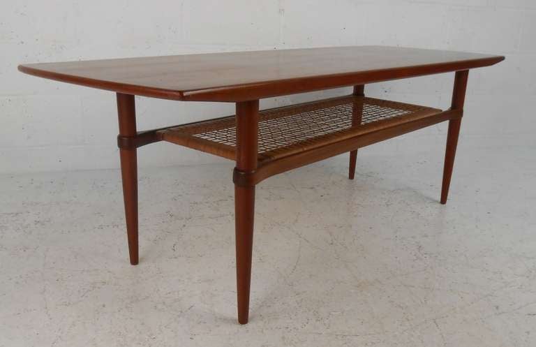 modern rattan coffee table