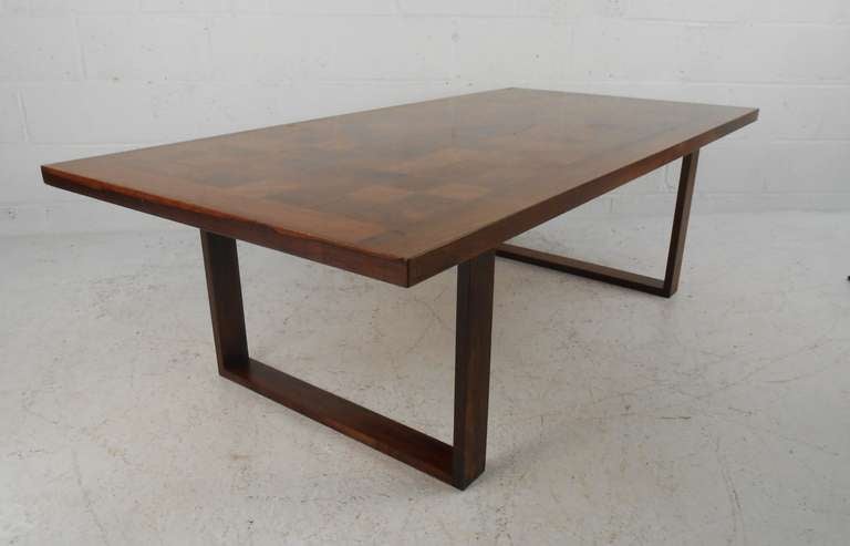 Scandinavian Modern Poul Cadovius Coffee Table with Sled Legs