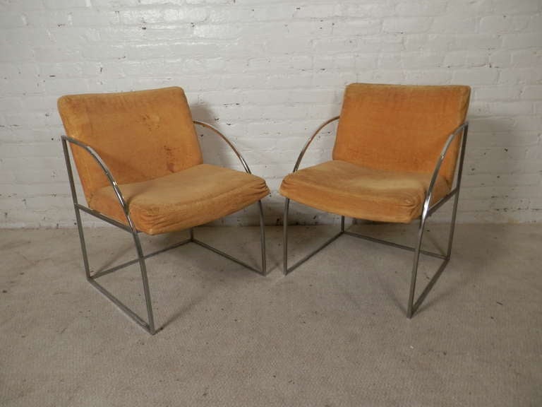 Mid-Century Modern Milo Baughman Designed Lounge Chairs for Thayer Coggin