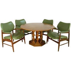 Unique Mid-Century Danish Dining Table With Chairs 2