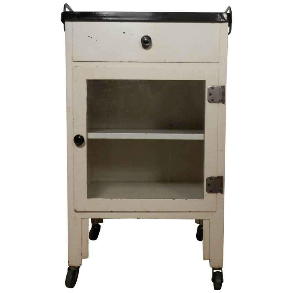 Mid-Century Metal Medical Cabinet