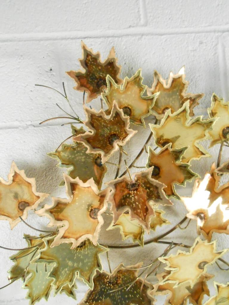 Unknown Curtis Jere Style Autumnal Metal Wall Art