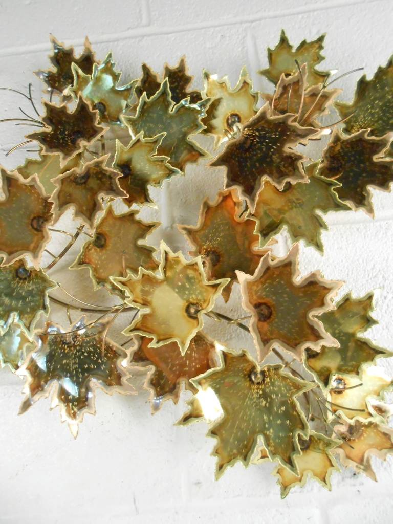 Curtis Jere Style Autumnal Metal Wall Art 1