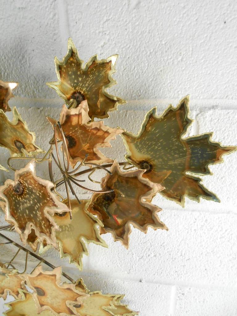 Curtis Jere Style Autumnal Metal Wall Art 2