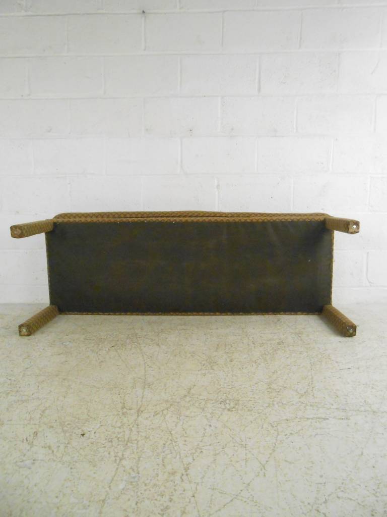 Vintage Modern Parson Style Bench 1