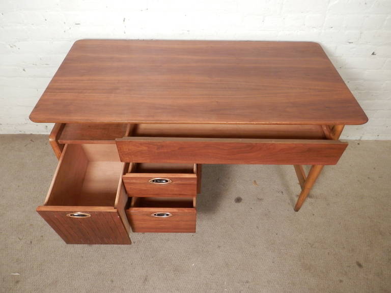 Mid-20th Century Mid-Century Walnut Mainline Desk by Hooker