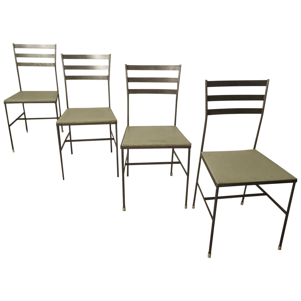 Set of Four Mid Century Iron Chairs by Gallo Original Iron Works, Inc