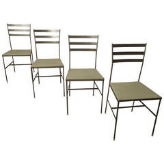 Set of Four Mid Century Iron Chairs by Gallo Original Iron Works, Inc 3