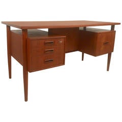 Gorgeous Danish Desk with Finished Back